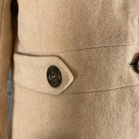 Kimi + Kai Wool Walking Coat Pea Coat Camel Tan size Medium Overcoat Winter Coat - Picture 5 of 13